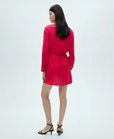 Mango Women's Knot Detail Shirt Dress