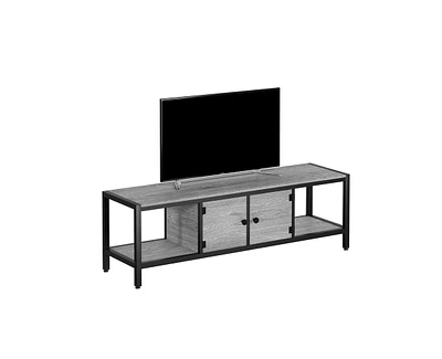 gaomon 65 Inch Tv Stand with Storage,TV Entertainment Center Up to 75 Inch TV,Wooden Tv Stand for Living Room, Bedroom,Grey