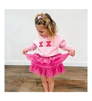 Sweet Wink Toddler Girls Xoxo Patch Valentine's Day Sweatshirt