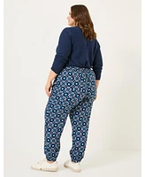 FatFace Women's Plus Lyme Batik Geo Trouser Pant