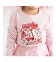 Sweet Wink Toddler Girls Howdy Valentine's Day Long Sleeve Shirt