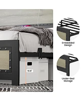 gaomon Full Size Bed Frame with Headboard