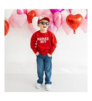 Sweet Wink Little and Big Boys Mama's Boy Patch Valentine's Day Sweatshirt