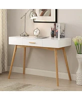 Slickblue Modern Laptop Writing Desk with Mid-Century Style Legs and Sleek Design