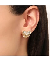 Juicy Couture Heart Crystal Stud Earrings
