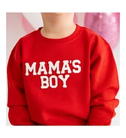 Sweet Wink Little and Big Boys Mama's Boy Patch Valentine's Day Sweatshirt