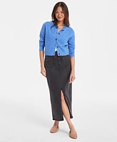 On 34th Women's Crewneck Button-Front Cardigan, Exclusively at Macy's