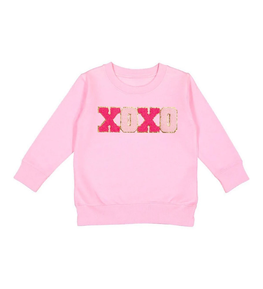 Sweet Wink Toddler Girls Xoxo Patch Valentine's Day Sweatshirt