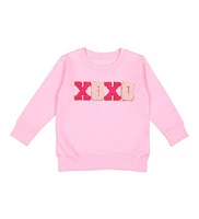 Sweet Wink Toddler Girls Xoxo Patch Valentine's Day Sweatshirt