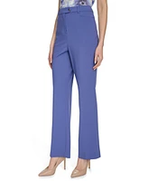 Calvin Klein Petite High-Rise Straight-Leg Pants