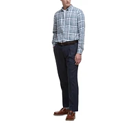 Barbour Men's Tailored-Fit Bridport Linen-Blend Plaid Shirt