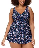 Raisins Curve Plus Lucia V-Neck Swimdress