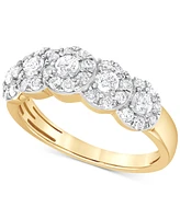 Diamond Multi Halo Ring (1 ct. t.w.) in 14k Gold