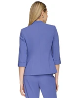 Calvin Klein Petite Collarless Open-Front Jacket