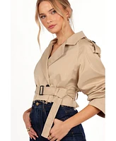 Petal and Pup Women's Izzi Crop Trench Jacket