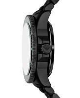 Emporio Armani Men's Automatic Sea Explorer Black-Tone Stainless Steel Bracelet Watch 43mm