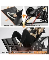 Er Kang Leg Press Hack Squat Machine, 30-Degree Compact Leg Press Machine for Home Gym, Hack Squat Machine with Removable Shoulder Pad, Lower Body Wor