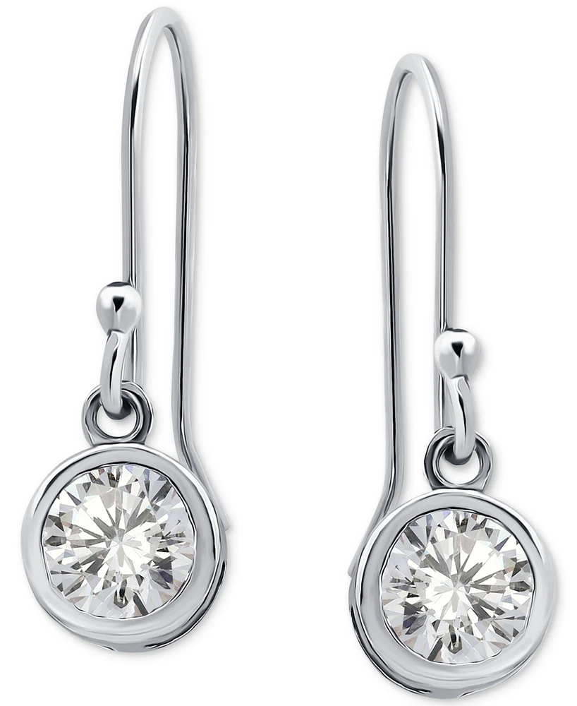 Giani Bernini Cubic Zirconia Bezel Drop Earrings in 18k Gold-Plated Sterling Silver, Created for Macy's