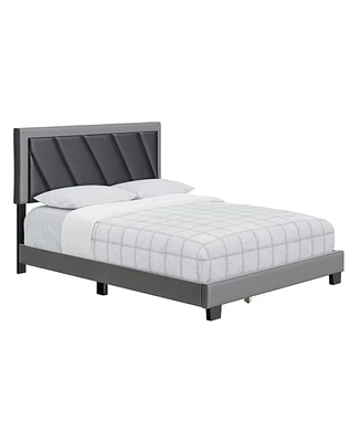 Boyd Sleep Savannah Upholstered Platform Bed with Headboard, Mattress Foundation with Strong 4 Wood Slat Supports, Box Spring Required