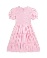 Polo Ralph Lauren Big Girls Smocked Cotton Jersey Dress