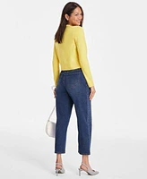 On 34th Womens Jersey Cardigan High Rise Barrel Leg Jeans Monikaa Slingback Pumps Exclusively At Macys