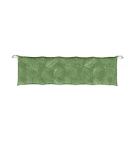 Garden Bench Cushions 2 pcs Leaf Pattern Oxford Fabric
