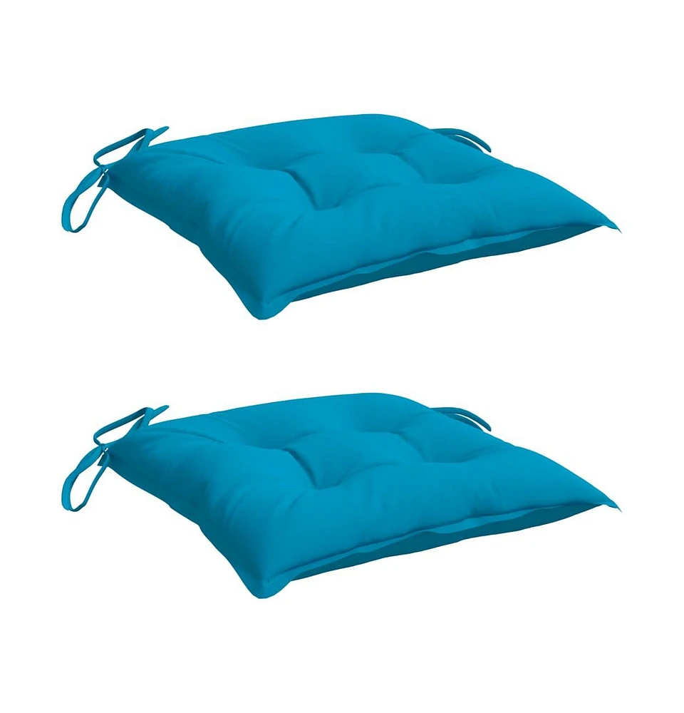 vidaXL Chair Cushions pcs Light Blue 19.7"x19.7"x2.8" Oxford Fabric