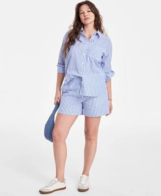 On 34th Womens Striped Shirt Striped Shorts Exclusively At Macys