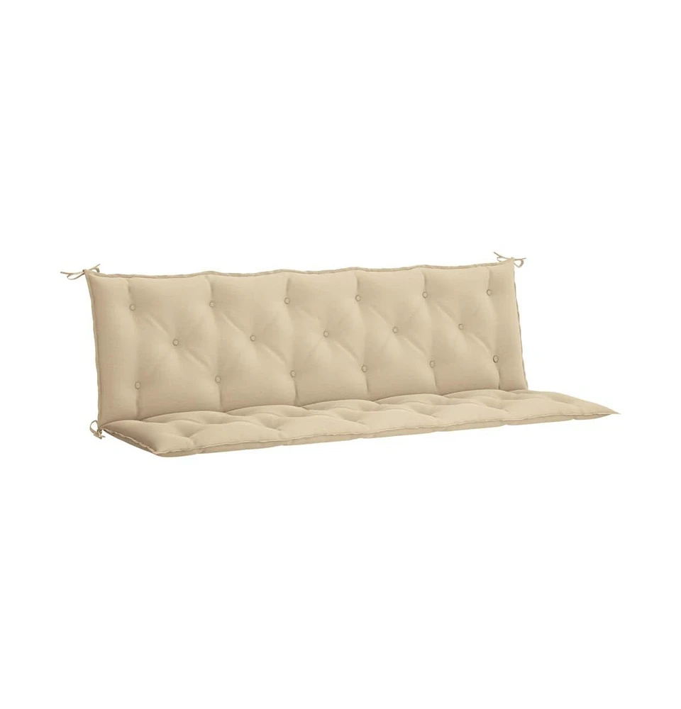 Garden Bench Cushion Beige 70.9"x(19.7"+19.7")x2.8" Oxford Fabric