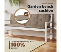 Garden Bench Cushion Taupe 70.9"x(19.7"+19.7")x2.8" Oxford Fabric