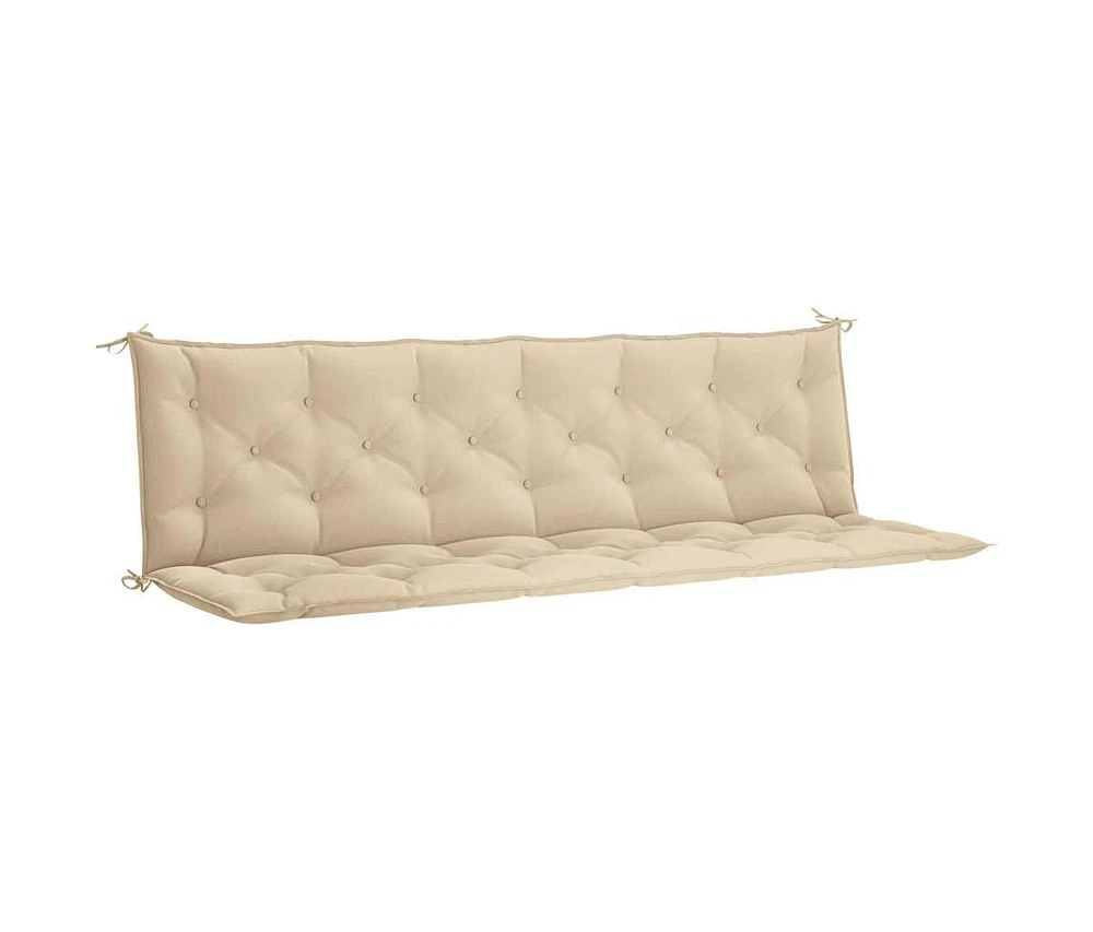 Garden Bench Cushion Beige 78.7"x(19.7"+19.7")x2.8" Oxford Fabric