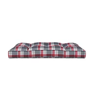 Pallet Cushion Red Check Pattern 47.2"x31.5"x4.7" Fabric