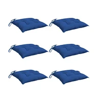 vidaXL Chair Cushions 6 pcs Blue 15.7"x15.7"x2.8" Oxford Fabric