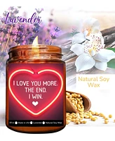 Lovery "I Love You More" Lavender Scented Soy Wax Candle, 10 oz.