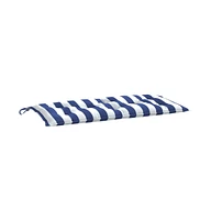 Garden Bench Cushion Blue&White Stripe 39.4"x19.7"x2.8" Oxford Fabric