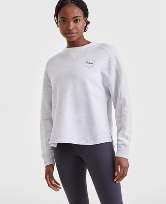 Id Ideology Women's Colorblocked Crewneck Sweatshirt, Created for Macy's