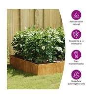 Garden Raised Bed 39.4"x39.4"x13.2" Corten Steel