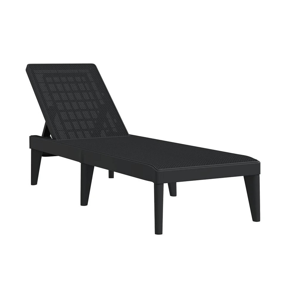 Sun Lounger Anthracite 73.2"x23.6"x11.4" Pp