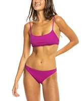 Roxy Juniors Aruba Bralette Bikini Top Hipster Bikini Bottoms