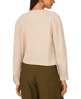 Vince Camuto Women's Linen-Blend Cropped Jacket