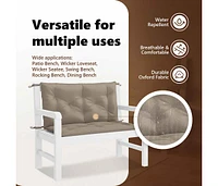 Garden Bench Cushion Taupe 39.4"x(19.7"+19.7")x2.8" Oxford Fabric