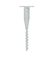In-Ground Parasol Base with Rod 6.3"x6.3"x20.5" Steel