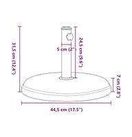 Parasol Base for 1.3"/1.4"/1.5" Poles lb Round