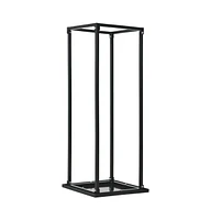 Firewood Rack with Base Black 14.6"x14.6"x44.5" Steel