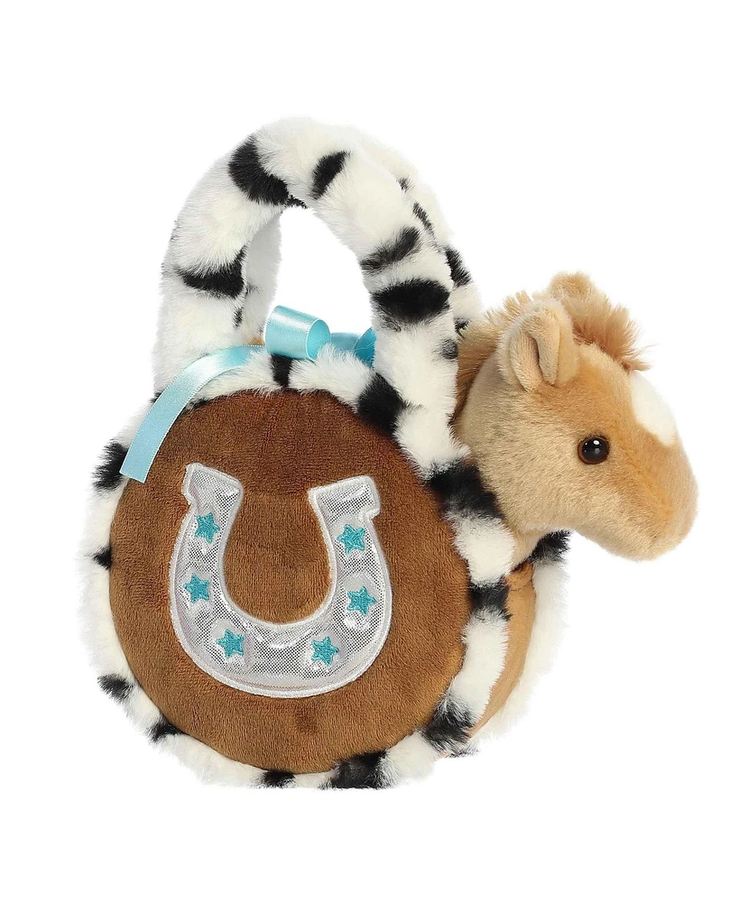 Aurora Small Appaloosa Horseshoe Fancy Pals Fashionable Plush Toy Brown 7"