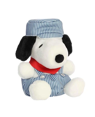 Aurora Mini Palm Pals Train Engineer Snoopy Peanuts Adorable Plush Toy Blue 5