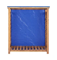 Firewood Storage Shed 41.3"x15"x45.3" Solid Acacia Wood