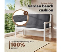 Garden Bench Cushion Anthracite 47.2"x(19.7"+19.7")x2.8" Oxford Fabric