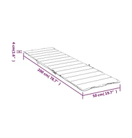 Sun Lounger Cushion Black Check Pattern Oxford Fabric