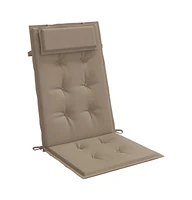 vidaXL Highback Chair Cushions pcs Taupe Oxford Fabric